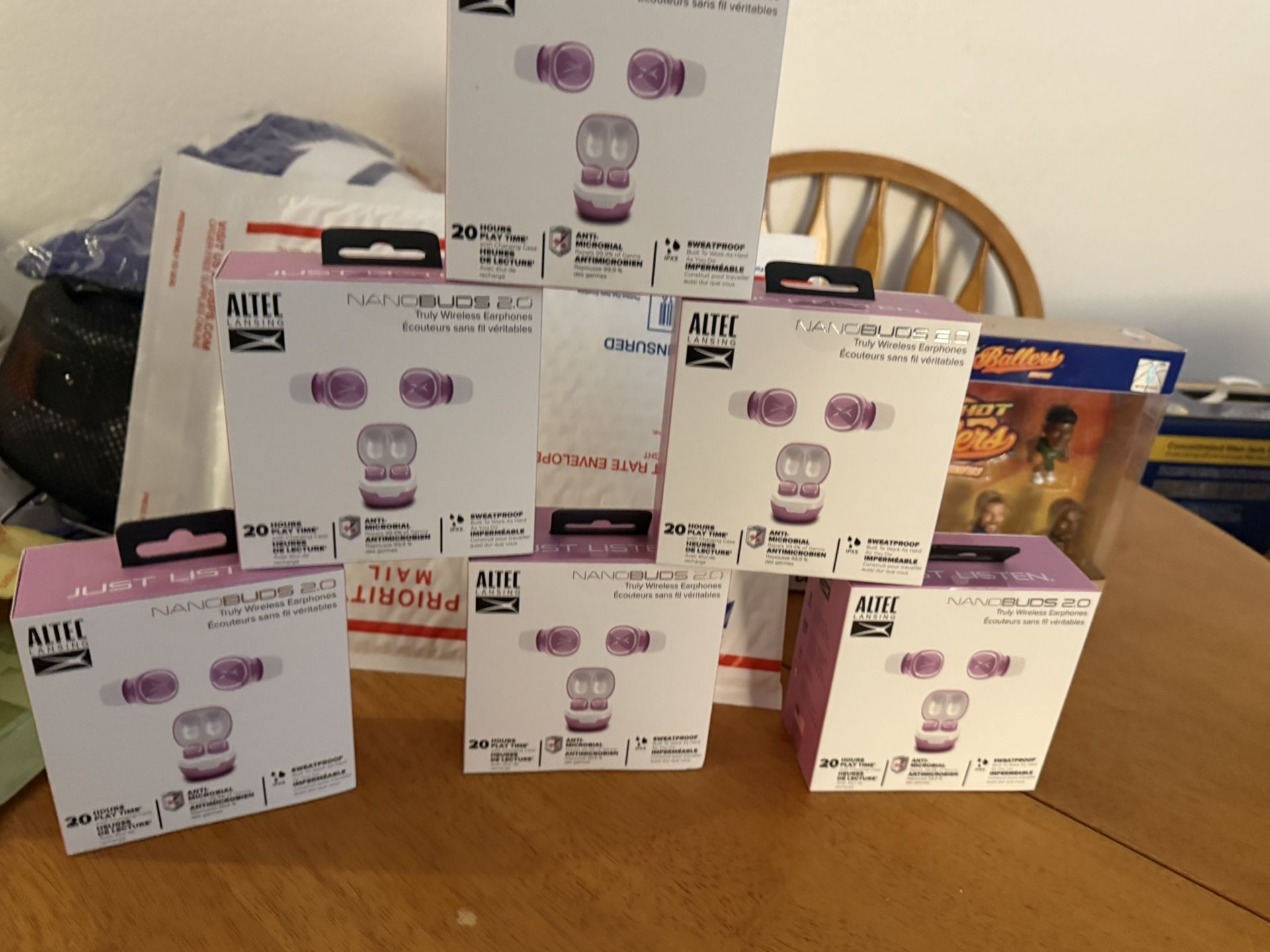 Altec Lansing NanoBuds 2.0 True Wireless Bluetooth Earbuds (MZX5000) Purple