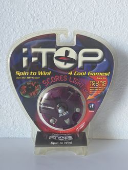 I-Top Spin to Win! 4 Cool Games! Electronic Handheld Game in Sealed Package