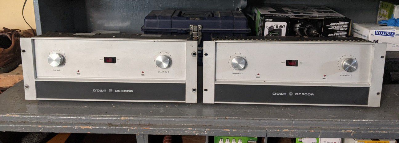 2 Crown DC300A Power Amplifiers