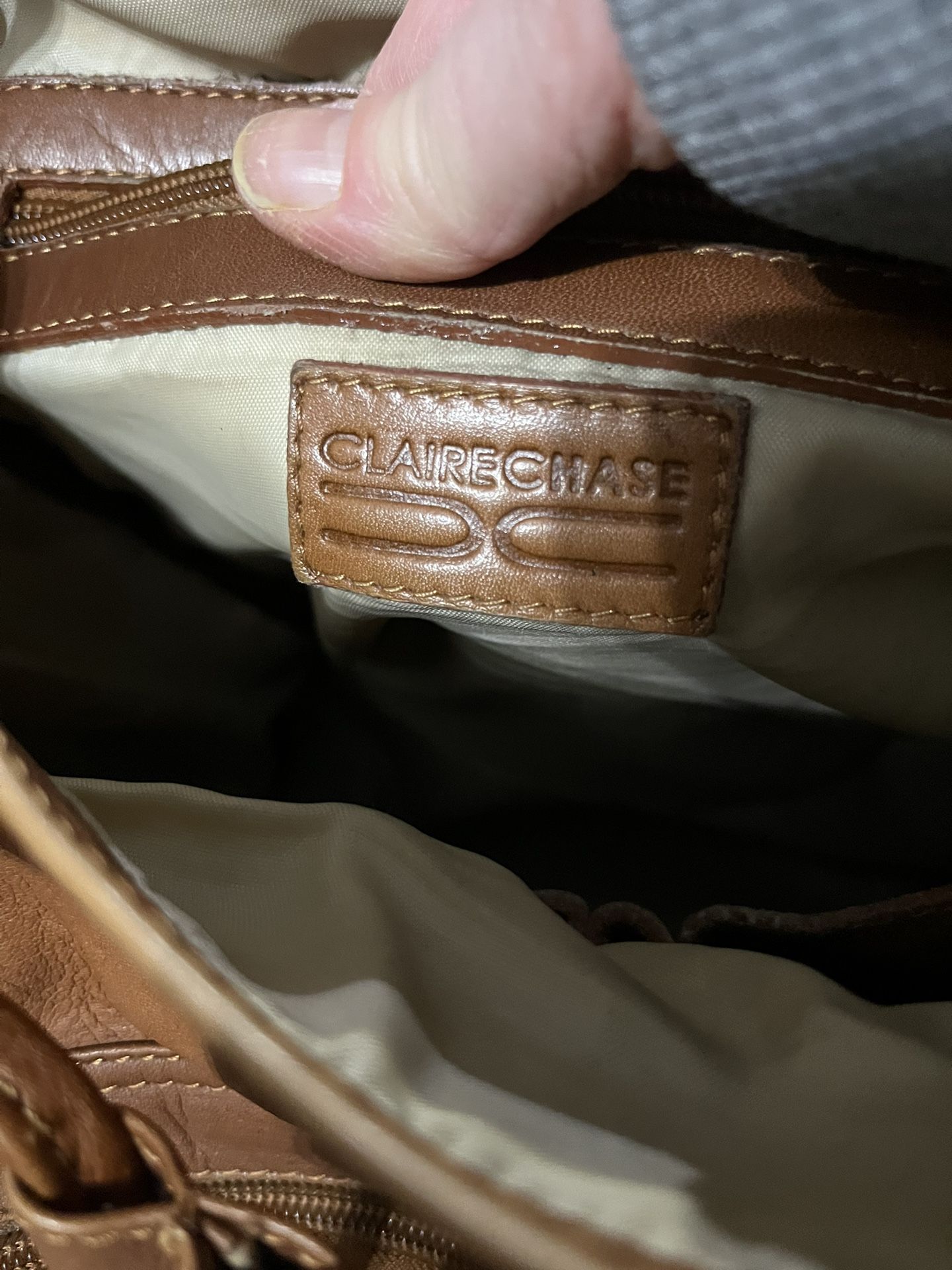 Claire Chase Large Leather Backpack