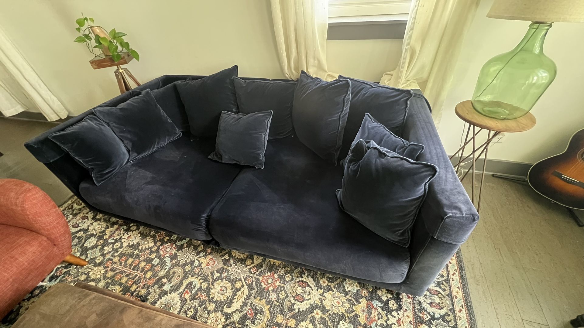 Blue Velvet Couch