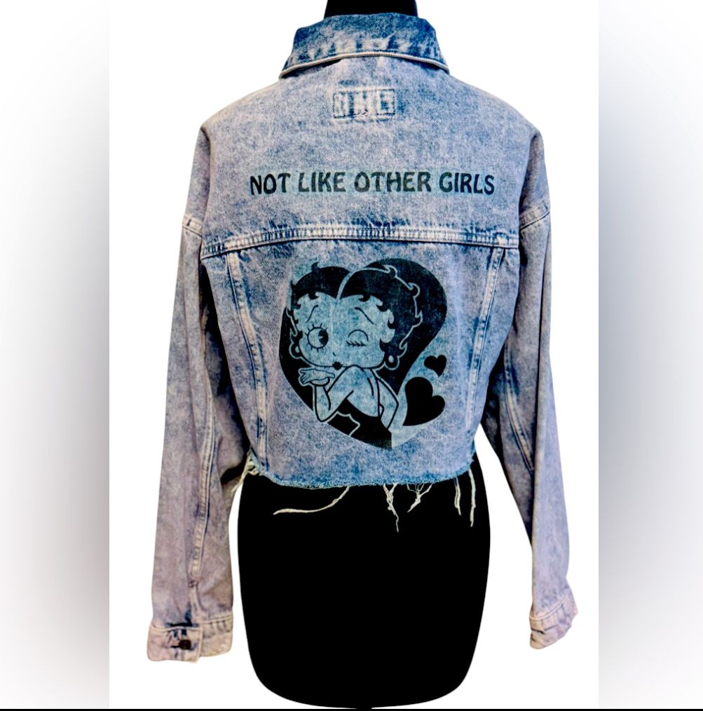 Betty Boop Denim/Jean Jacket “Not Like Other Girls”