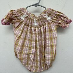 Classic Whimsey Easter Smocked Bubble Bunny Rabbit 12m