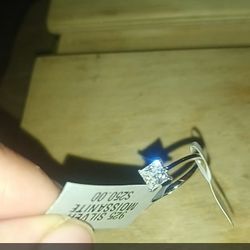 Sterling Silver Moissanite Size7