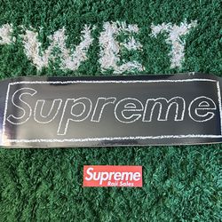 Supreme x KAWS Chalk Logo Skate Deck Black