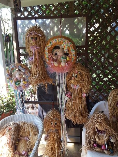 Easter Raffia Dolls