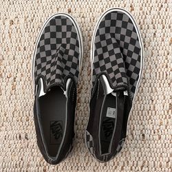 Vans checkered grey and black