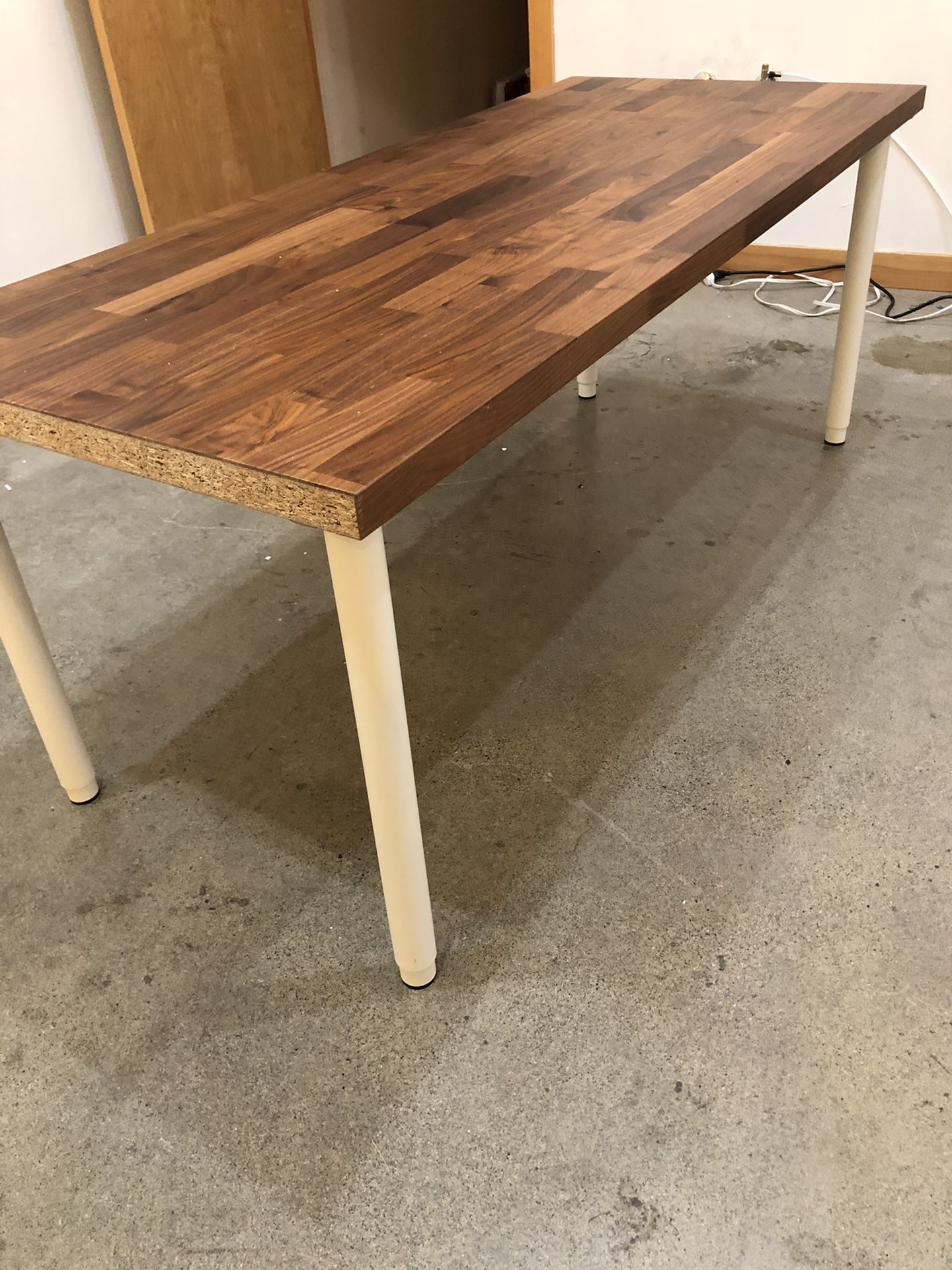 Butcher Block Table Top w/Adjustable Legs (IKEA) for Sale in Seattle ...