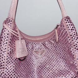 Pink Crystal Prada Bag