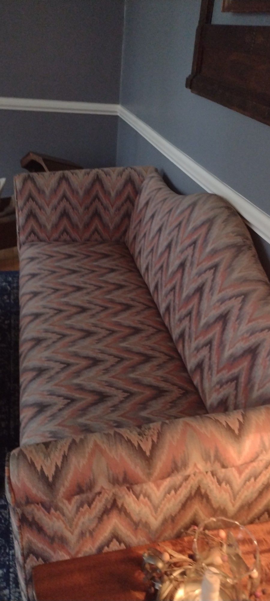 Camelback Sofa In Flame Print