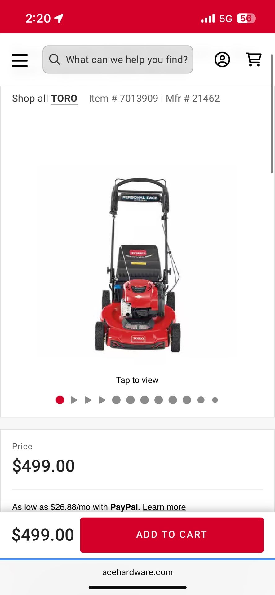 Toro Only Used Maybe 2 Times. In A Bind