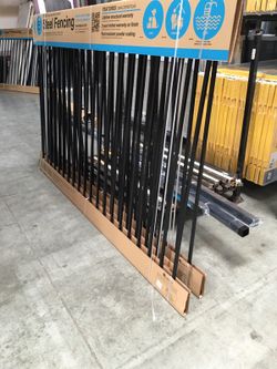Wrought iron steel fence panels 5' h x 8' w