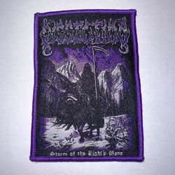DISSECTION, STORM OF THE LIGHT'S BANE, SEW ON PURPLE BORDER WOVEN PATCH