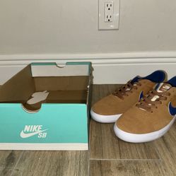 Men's Nike SB Heritage Vulc Flax/White/Team Royal CD5010-200 Size 11