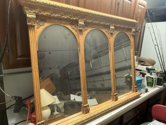 vintage triple arched wall mirror