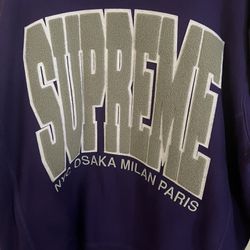 Official Supreme Purple Crewneck