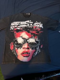 Hellstar Black Graphic Print Crew Neck Short Sleeve "Handsome People" Tour T-Shirt M