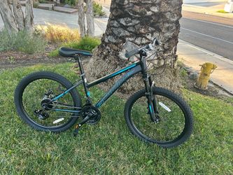 Schwinn Sidewinder mountain bike, 24-inch wheels- 21 speeds - black / teal