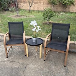 2-patio chairs/ table