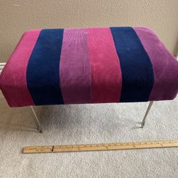 Sitting stool velvet with folding legs Beautiful elegant