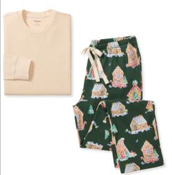 Burt's Bees Holiday Pajama Set ( Gingerbread house)