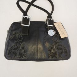 Black Leather Apostrophe Purse New With Tags