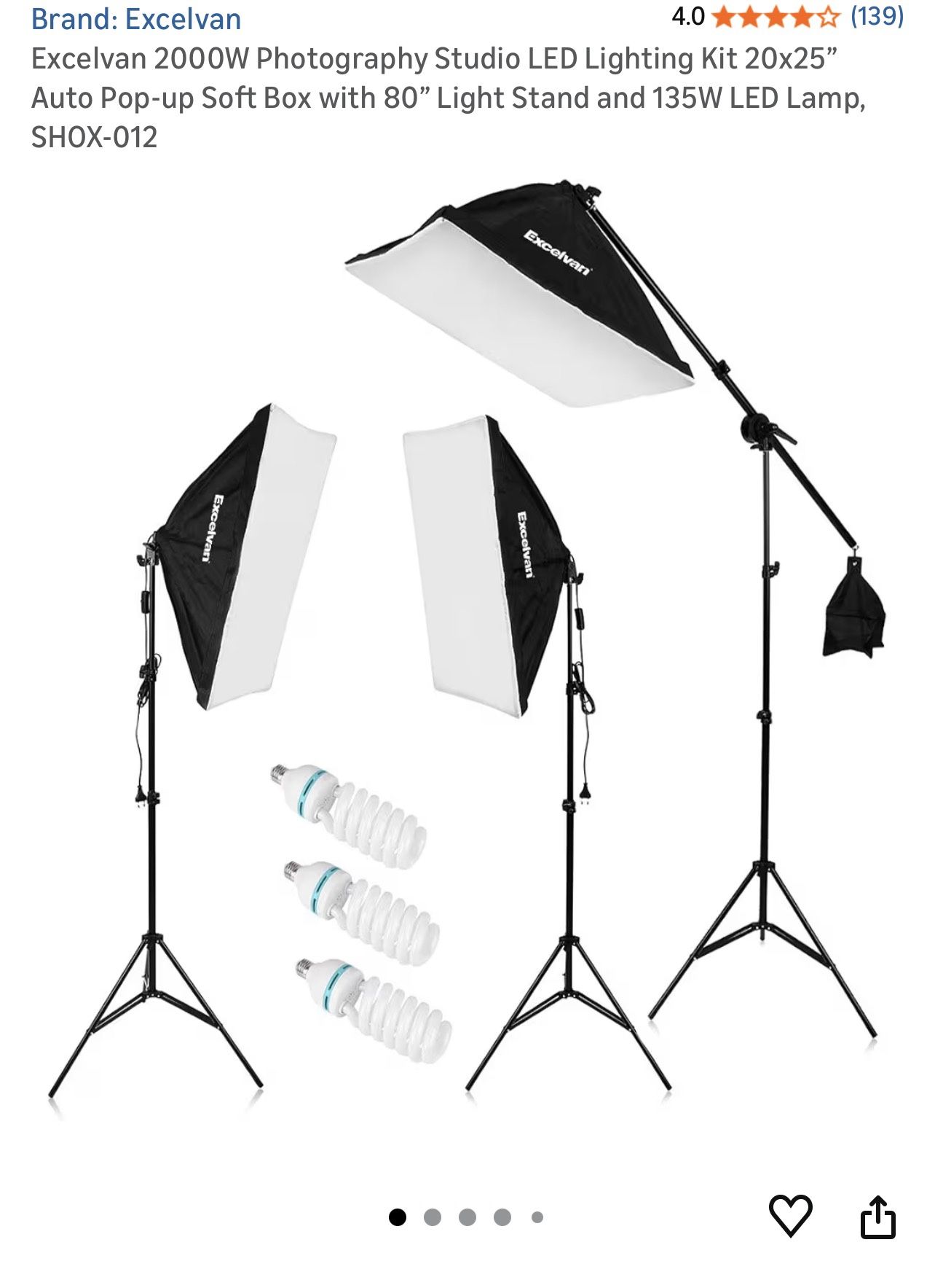 Photography Lighting And Backdrop Kit 
