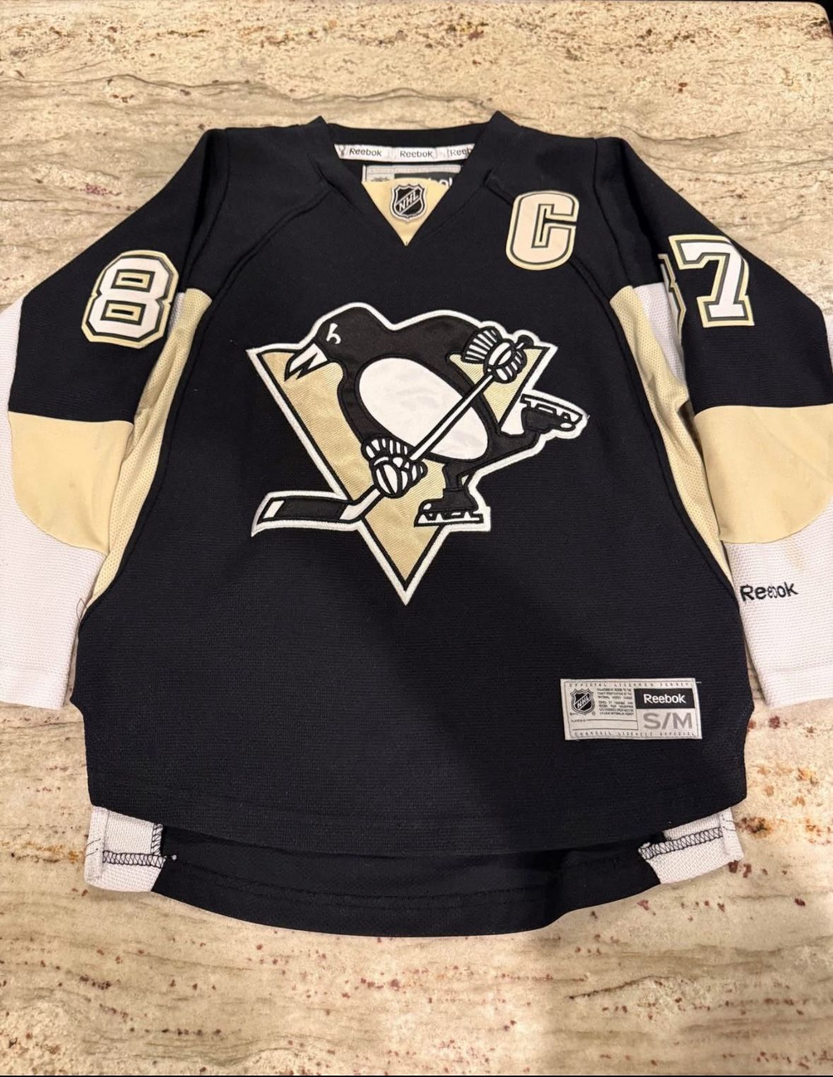 Sydney Crosby Penguins Officially Licensed Jersey - Reebok Brand, Size Youth S/M