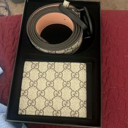 gucci Belt And Wallet Set