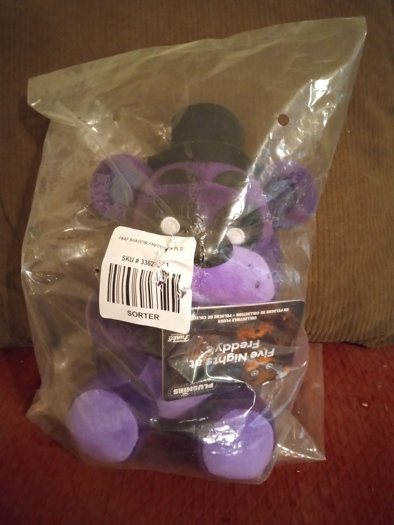 2025 FNAF Shadow Freddy 7" Hot Topic Exclusive Purple Plush Toy BRAND NEW SEALED