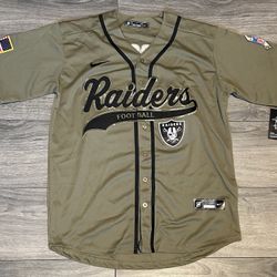 Las Vegas Raiders Crosby Salute To Service Baseball Style Jersey 