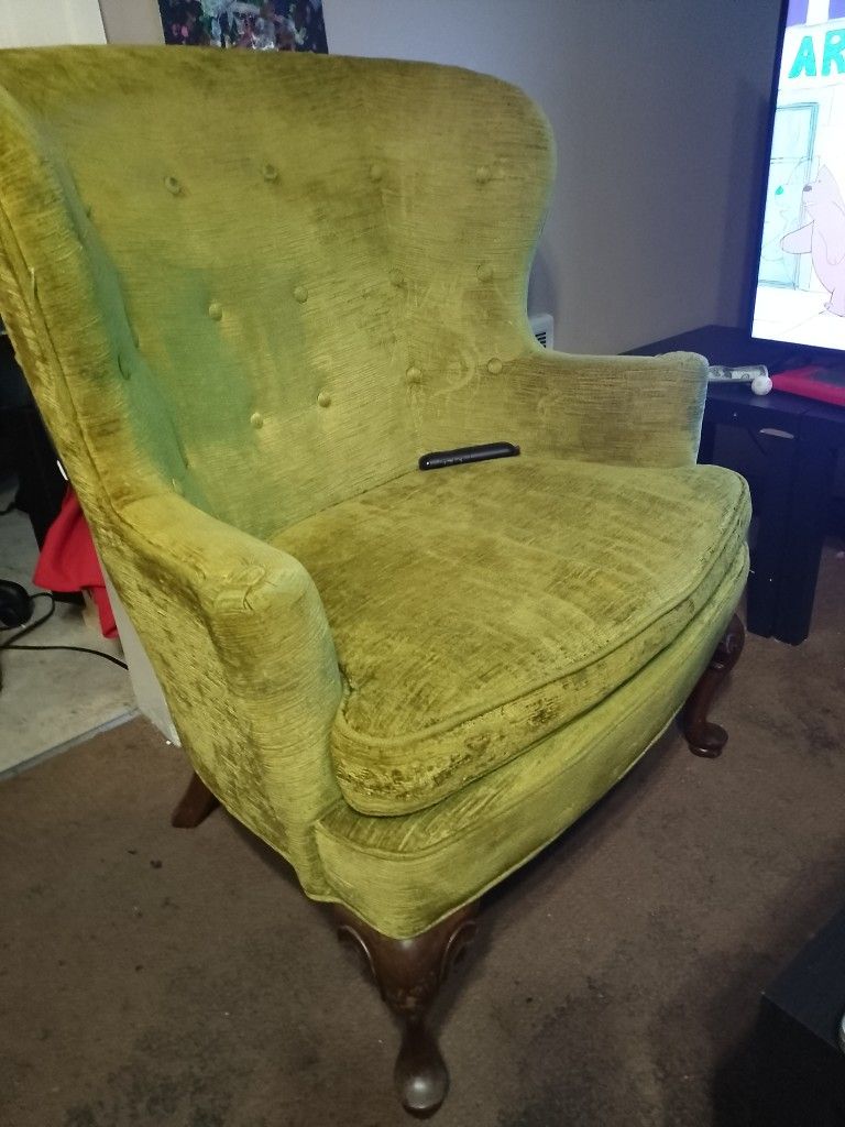 PRICE REDUCED 2 Antique Olive Green Chairs