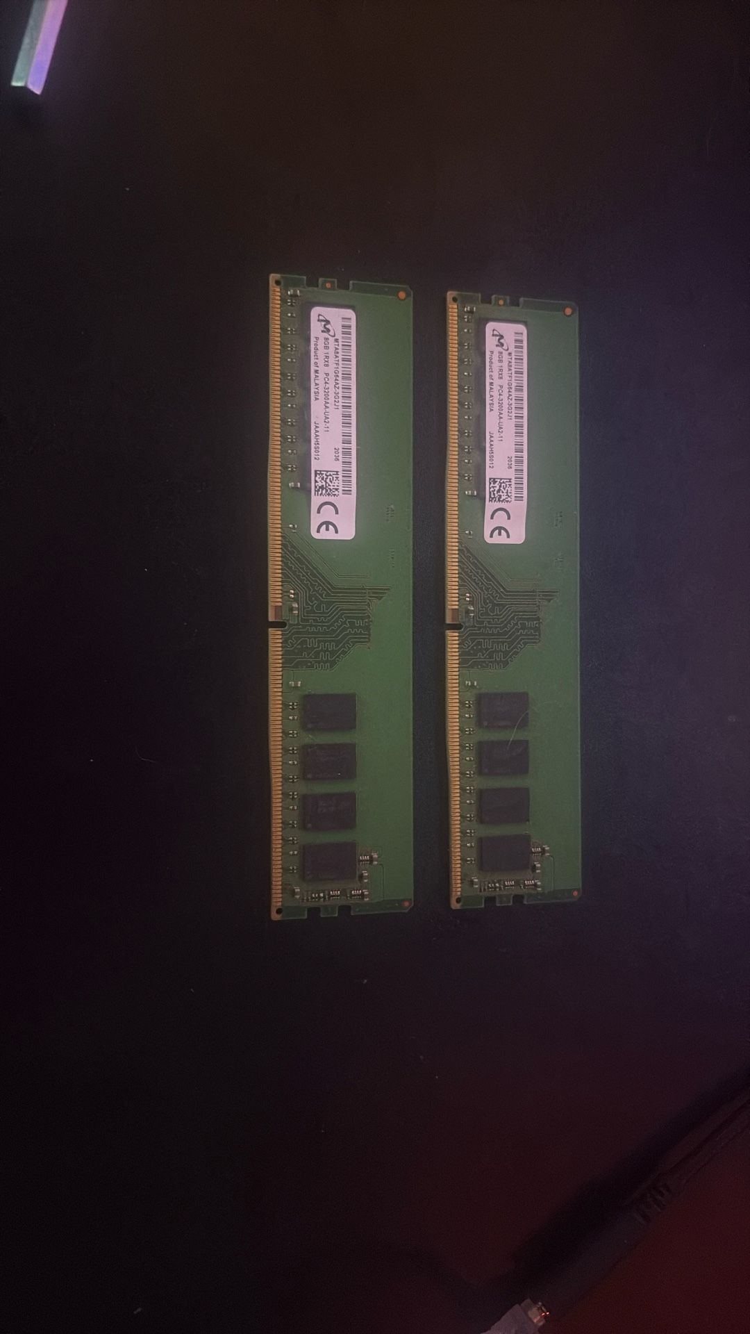 ddr4 2x8 Micron Ram Sticks 