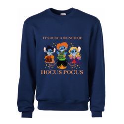 Hocus Pocus Crewneck, Halloween Crewneck, Stitch Halloween Sweatshirt, Halloween Costume