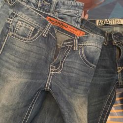 Boys Jeans Name Brand ,rock@ Roll  @ Ariats Size8 @7. Very Good Condition 