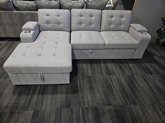 Sofa Chaise Storage Pullout Sectional