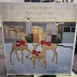 Outdoor LED Lighted Deer Family Set (3-Piece) – Christmas Yard Decor, 882 Lights