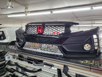 2016-2021 HONDA CIVIC FRONT BUMPER TYPE R CONVERSION PAINTED BLACK NH731P NEW IN STOCK FIT SEDAN COUPE HATCHBACK