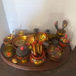 Khokhloma Very Large Russian Set 