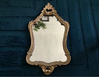 Vintage Ornate Gold Rococo Baroque Style Wall Mirror
