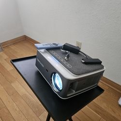 1080p Projector W/ Screen, Stand, And Firestick