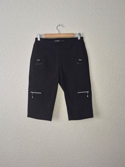Jamie Sadock Women’s Golf Capri Pants Size 6 Black Stretch Zip Pockets