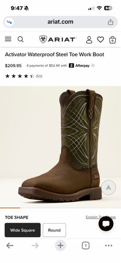 Ariat Steel Toe Boot