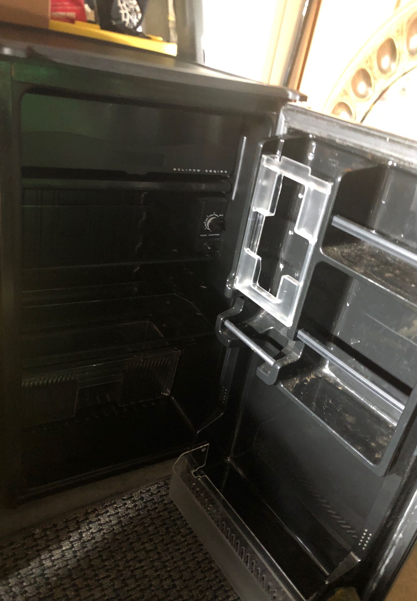 Slightly used Sanyo smaller type refrigerator. Great deal!
