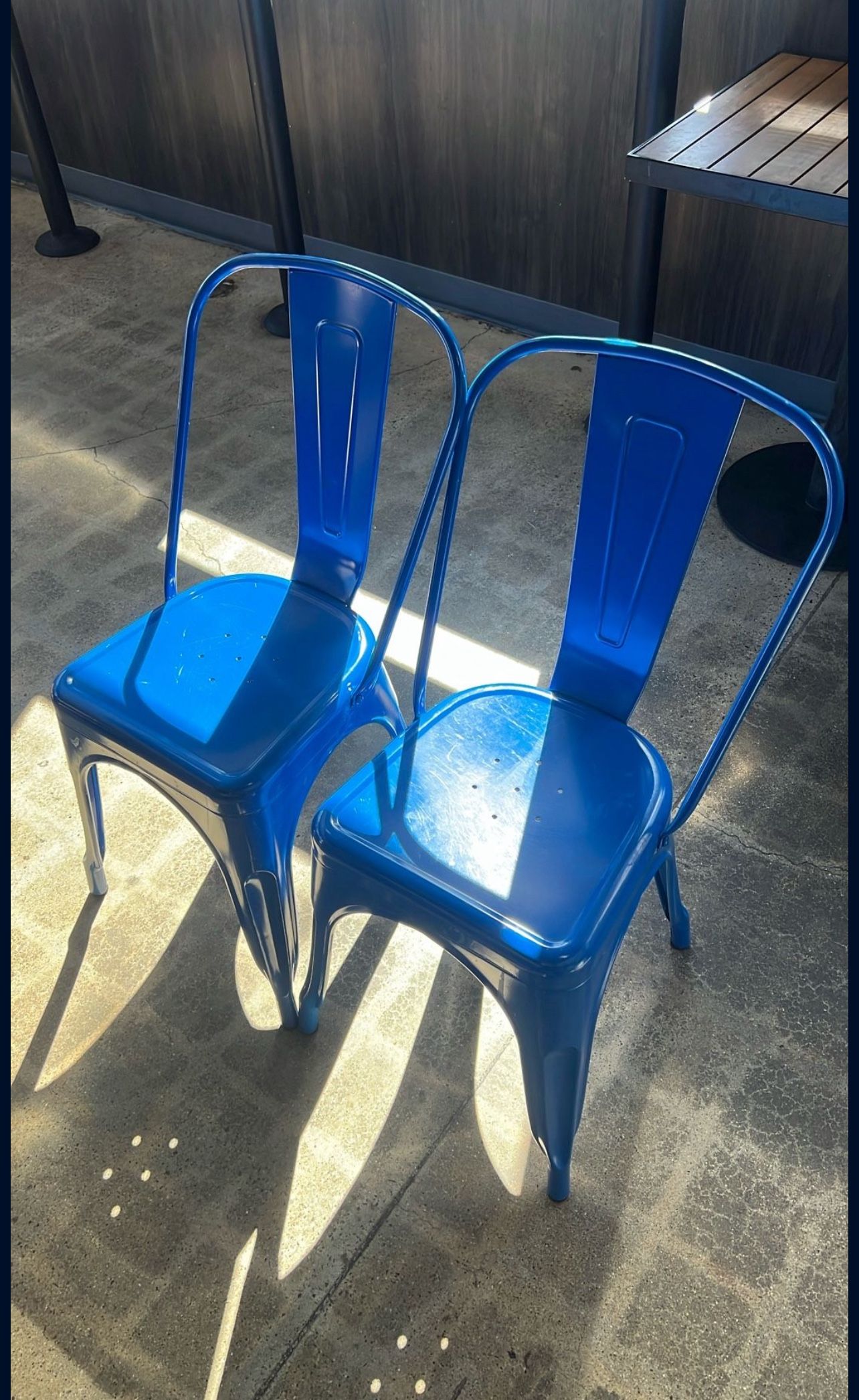 Blue Table Height Chairs