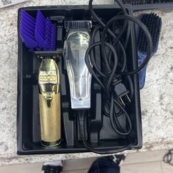 Babyliss Pro Trimmer  Gold And Fade Máster With Metallic Purple Guard
