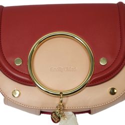 See by Chloe Bag - Rose Red Beige Gold - Shoulder Leather Bag for Women's