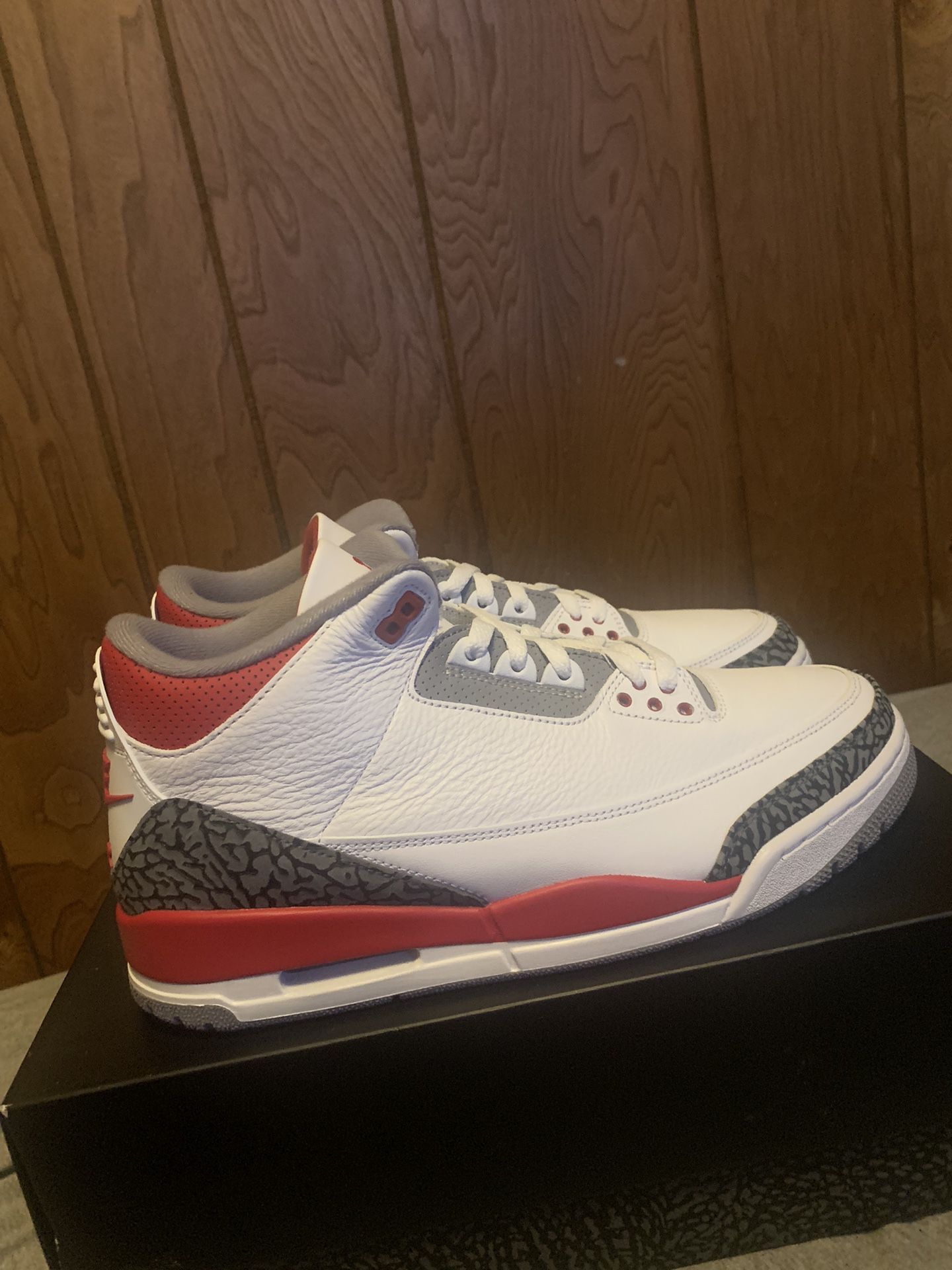 Fire Red 3s Size 11.5