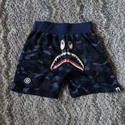 blue bape shorts