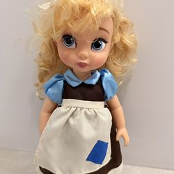 Disney  Doll Blonde Toddler Doll Blue Dress